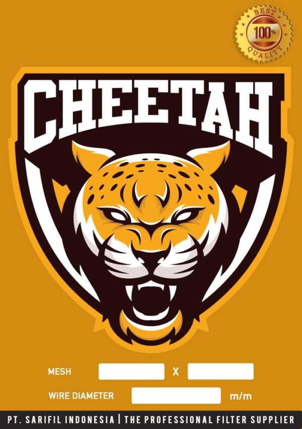 Cheetah brand sticker for stainless steel wire mesh with 4% nickel