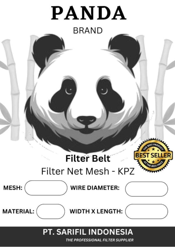 a brand sticker for KPZ filter net mesh