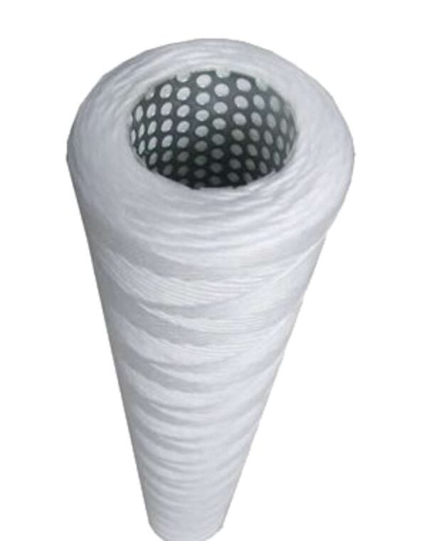 top view of the string wound cotton filter cartridge