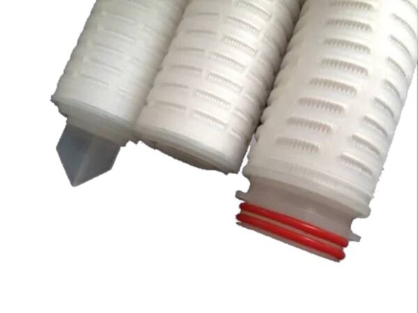 closer look of the pleated cartridge filter