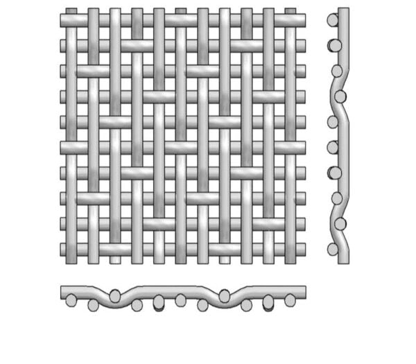 twill weave of a stainless steel wire mesh