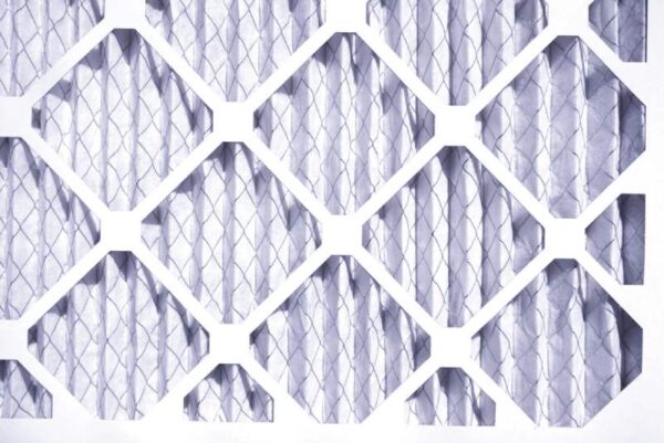 zoom view of pleated air filter