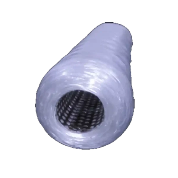 front view of glass fiber filter cartridge