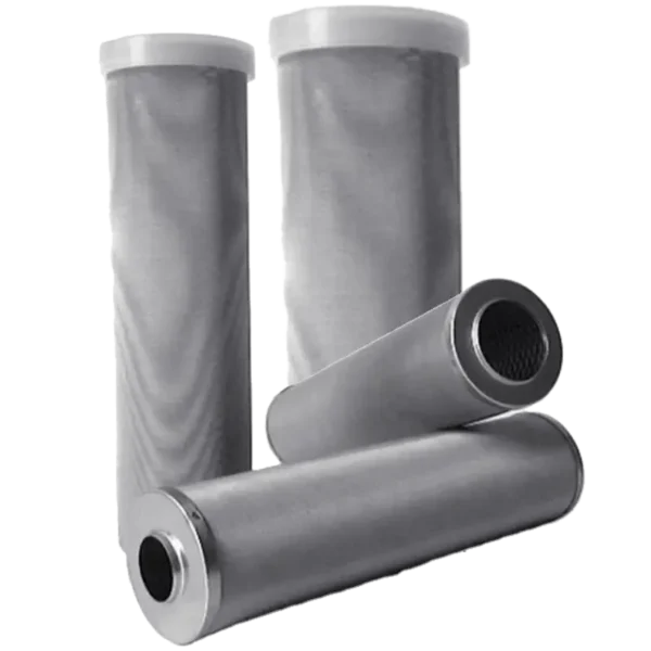 sintered filter with end cap