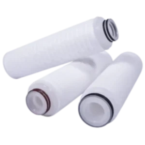 Glass fiber pleated filter element