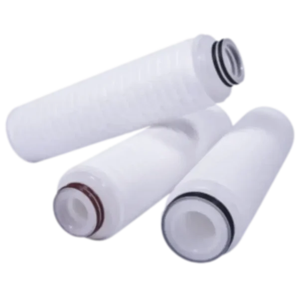 Glass fiber pleated filter element